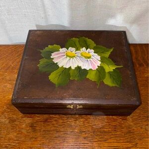 Vintage Handpainted Jewelry Box